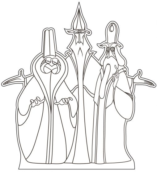 Stencil for the Three Aliens