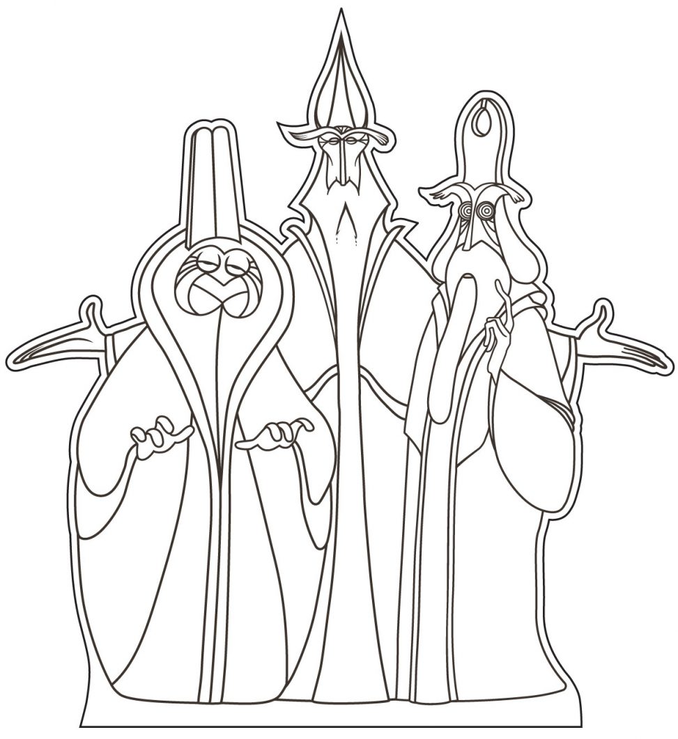 Stencil for the Three Aliens