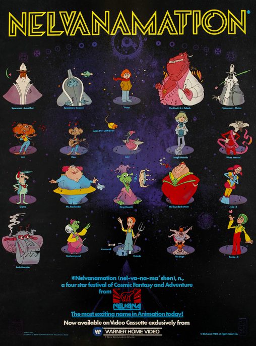 Nelvanamation Poster featuring characters from early Nelvana specials
