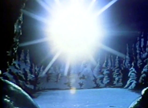 The spaceship descends to Earth.