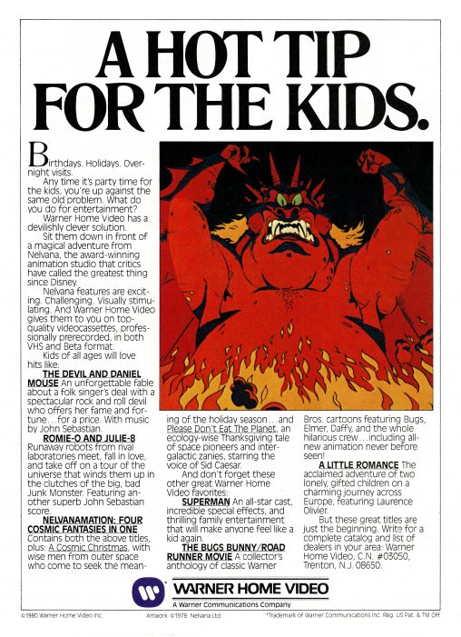 Warner Home Video Ad, 1980